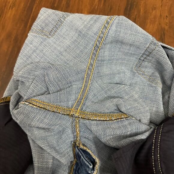 7 FOR ALL MANKIND Josefina Skinny Boyfriend Jeans Distressed Blue - Picture 9 of 14